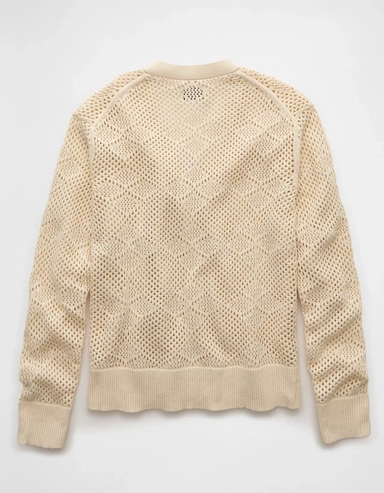 Cardigan au crochet à encolure en V AE