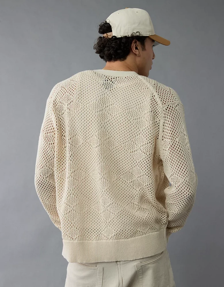 Cardigan au crochet à encolure en V AE