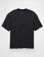 AE Boxy Textured Striped T-Shirt