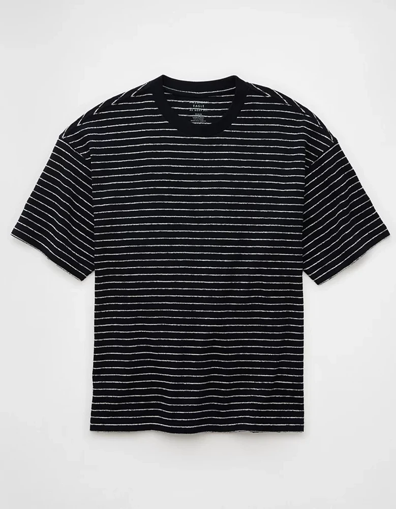 AE Boxy Textured Striped T-Shirt