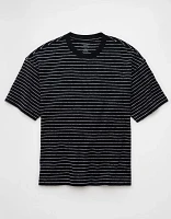 AE Boxy Textured Striped T-Shirt