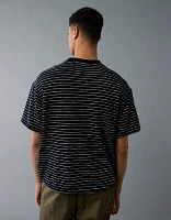 AE Boxy Textured Striped T-Shirt