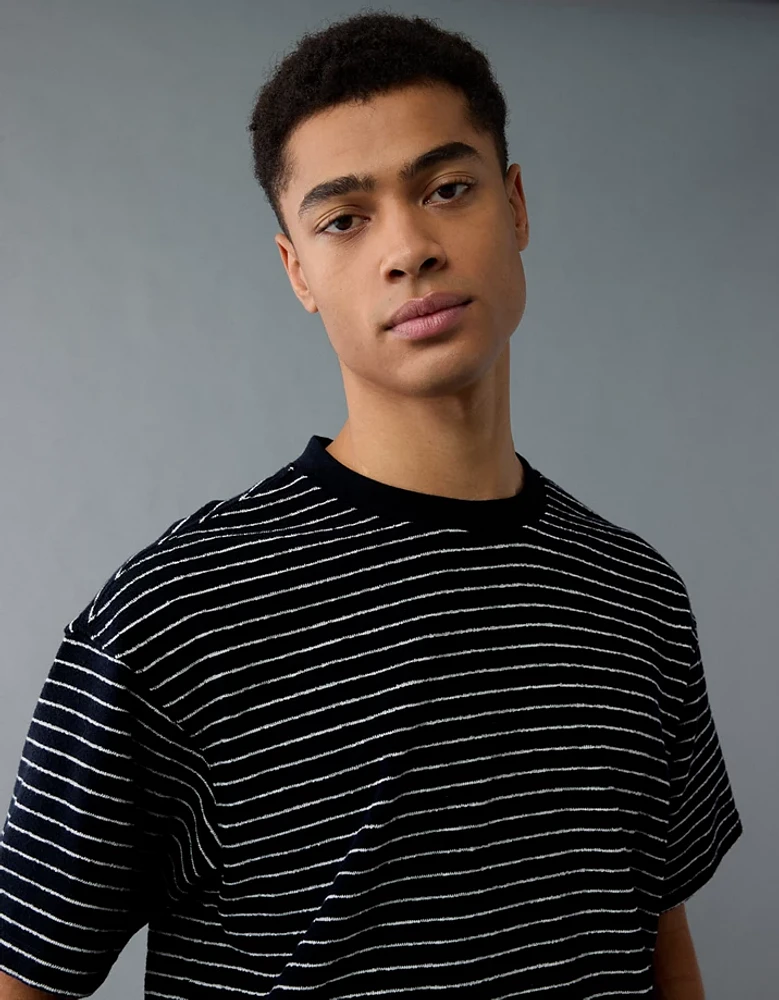AE Boxy Textured Striped T-Shirt