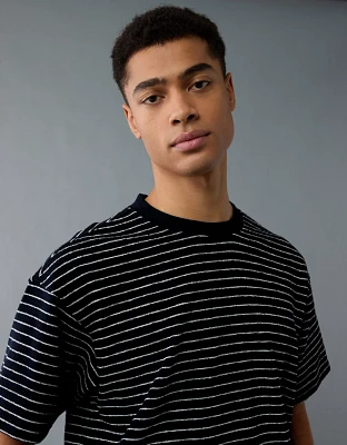 AE Boxy Textured Striped T-Shirt