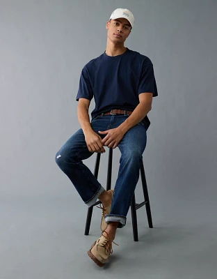 AE Boxy Linen-Blend T-Shirt