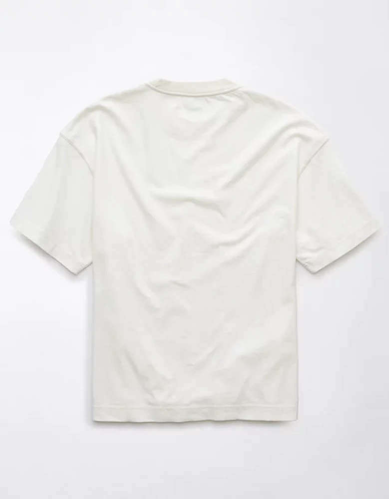 T-shirt droit en jersey suédé AE