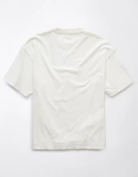 T-shirt droit en jersey suédé AE