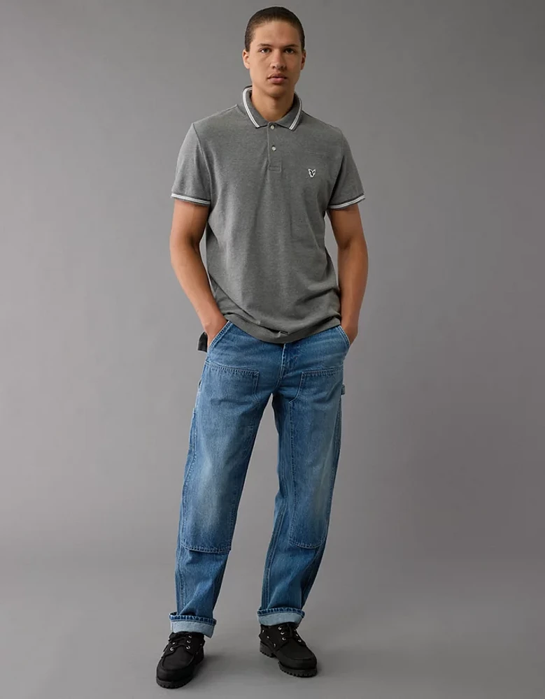 AE Lived-In Slim Fit Pique Polo Shirt