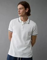 AE Lived-In Stretch Pique Slim Fit Tipped Polo Shirt