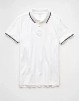 AE Lived-In Stretch Pique Slim Fit Tipped Polo Shirt