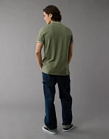 AE Lived-In Stretch Pique Slim Fit Tipped Polo Shirt