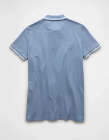 AE Lived-In Stretch Pique Slim Fit Tipped Polo Shirt