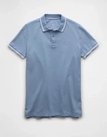 AE Lived-In Stretch Pique Slim Fit Tipped Polo Shirt