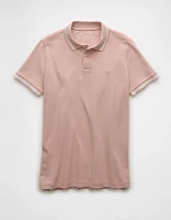 AE Lived-In Stretch Pique Slim Fit Tipped Polo Shirt