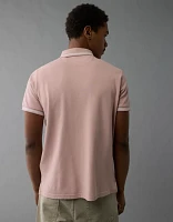 AE Lived-In Stretch Pique Slim Fit Tipped Polo Shirt