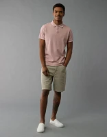 AE Lived-In Stretch Pique Slim Fit Tipped Polo Shirt
