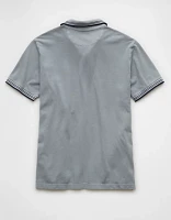 Polo extensible à bordures contrastantes en piqué AE