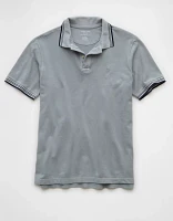 Polo extensible à bordures contrastantes en piqué AE