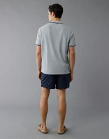 Polo extensible à bordures contrastantes en piqué AE