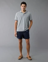 Polo extensible à bordures contrastantes en piqué AE