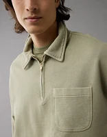 AE Quarter-Zip Polo Collar Sweatshirt