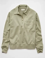 AE Quarter-Zip Polo Collar Sweatshirt