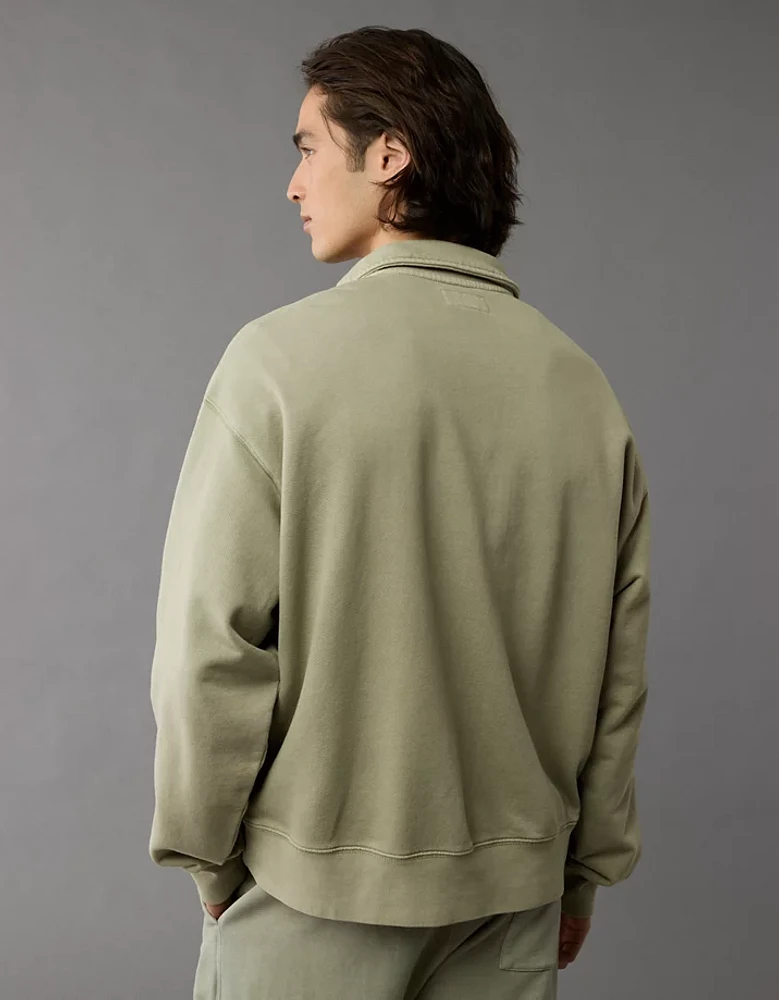 AE Quarter-Zip Polo Collar Sweatshirt