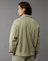 AE Quarter-Zip Polo Collar Sweatshirt