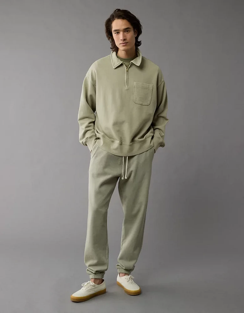 AE Quarter-Zip Polo Collar Sweatshirt