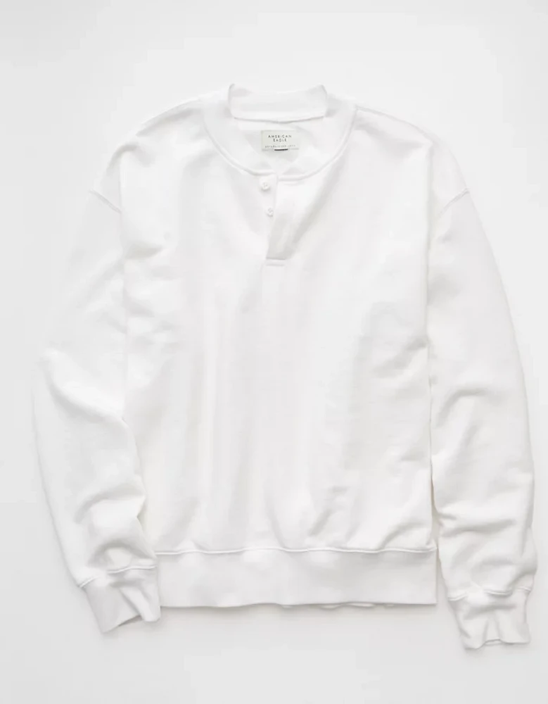 Chandail henley en molleton AE