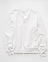 Chandail henley en molleton AE