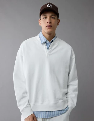 Chandail henley en molleton AE