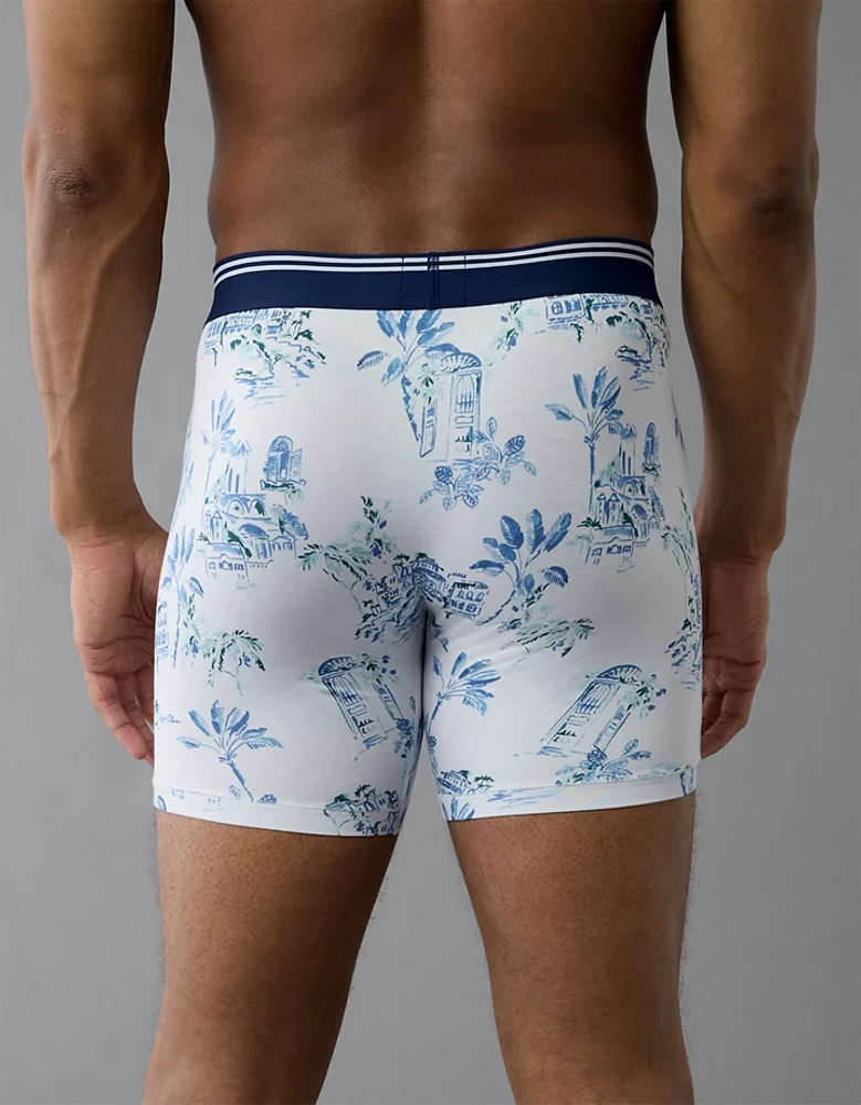 Caleçon boxeur ajusté ultradoux à motif de paysage pour hommes AEO