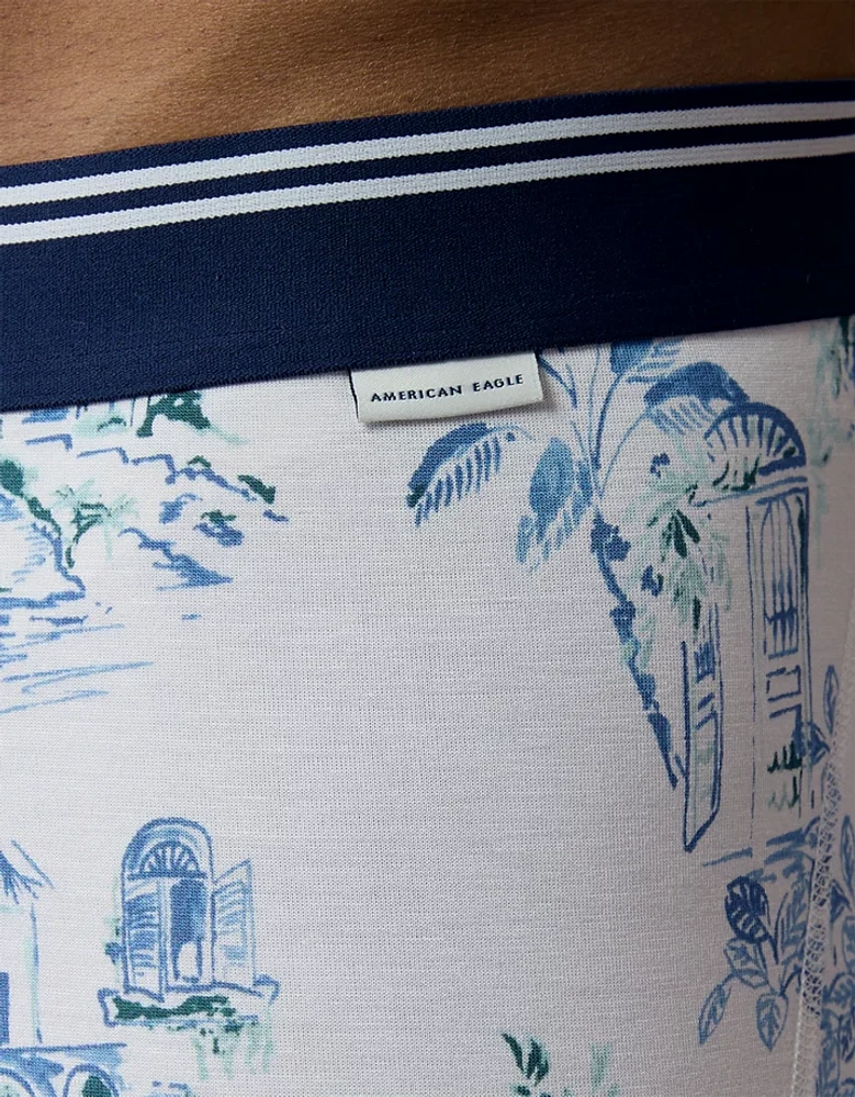 Caleçon boxeur ajusté ultradoux à motif de paysage pour hommes AEO