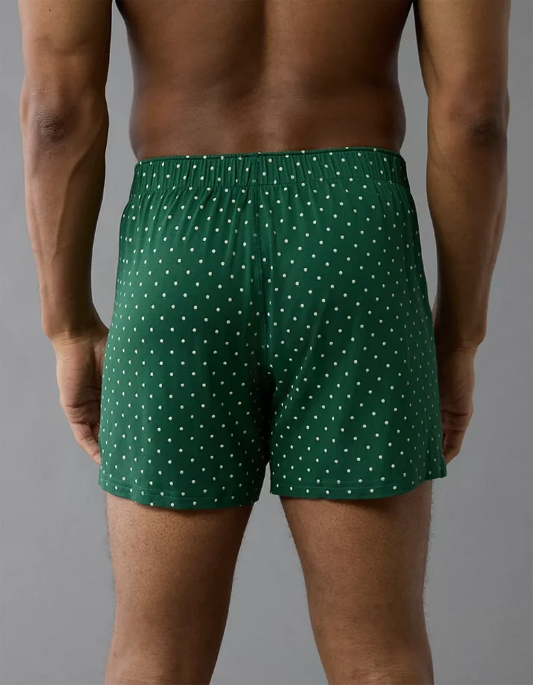 Caleçon boxeur ajusté ultradoux à pois pour hommes AEO