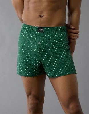 Caleçon boxeur ajusté ultradoux à pois pour hommes AEO
