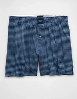 Caleçon boxeur en tricot ultradoux ajusté pied-de-poule pour hommes AEO