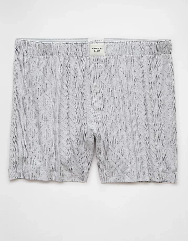 AEO Men's Cable Knit Slim Ultra Soft Boxer Short