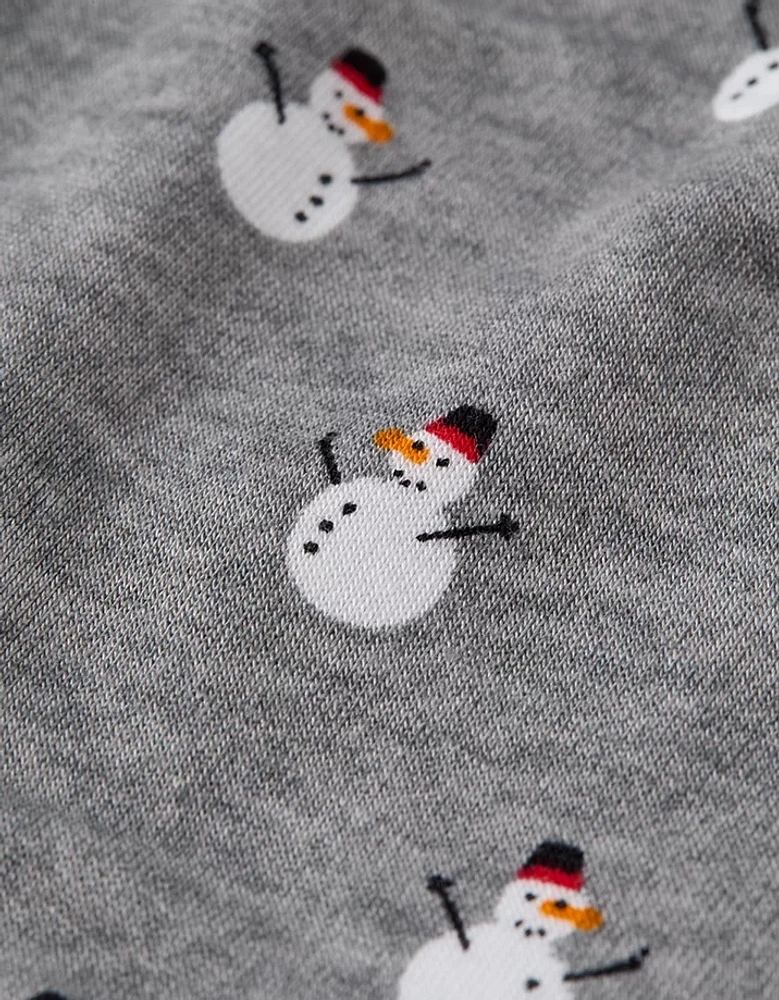 AEO Men's Mini Snowmen Slim Knit Ultra Soft Boxer Short