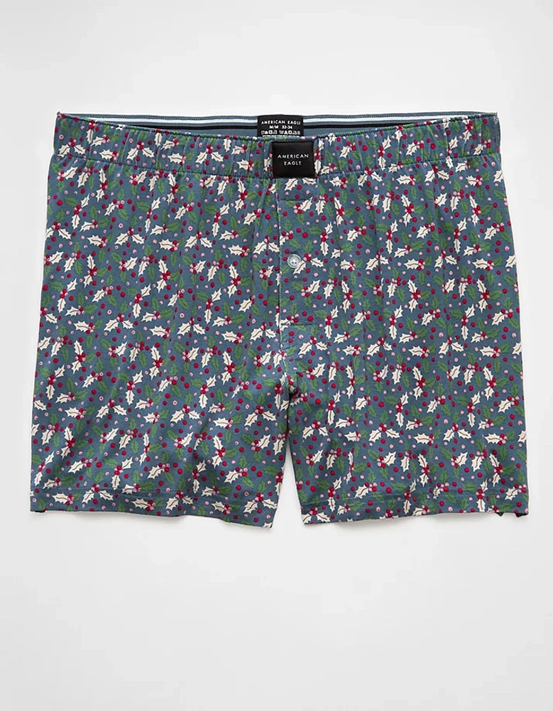 AEO Men's Mistletoe Slim Knit Ultra Soft Boxer Short