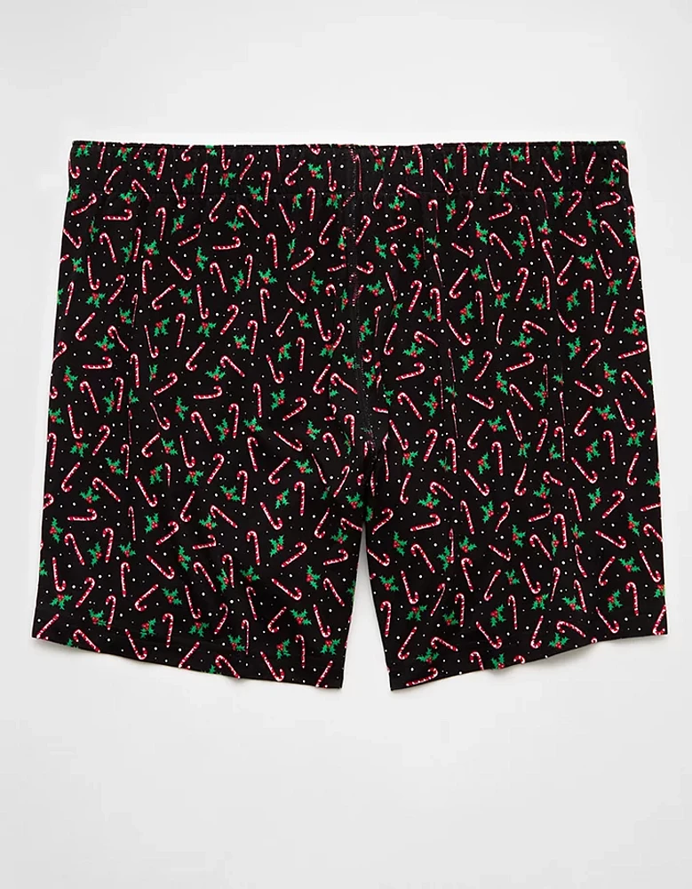 AEO Men's Mini Candy Canes Slim Knit Ultra Soft Boxer Short