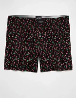 AEO Men's Mini Candy Canes Slim Knit Ultra Soft Boxer Short