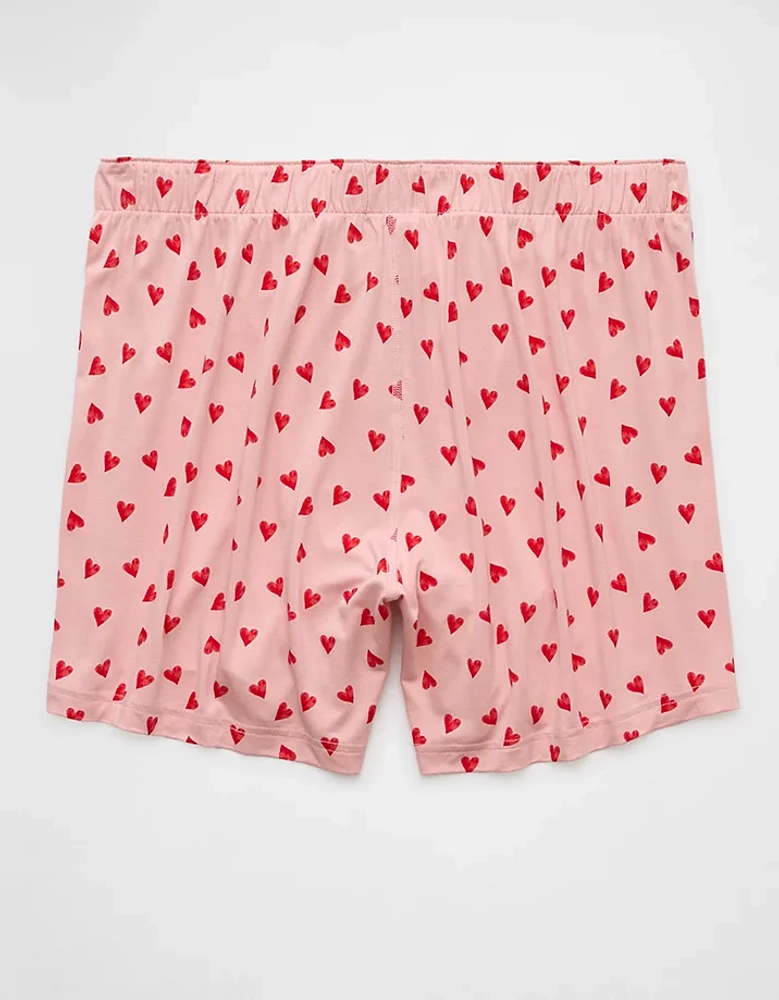 AEO Men's Valentine's Day Hearts Slim Knit Ultra Soft Boxer Short