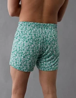 AEO Men's St. Patrick's Day Clovers Slim Knit Ultra Soft Boxer Short