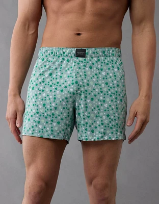 Caleçon boxeur ultradoux en tricot à coupe ajustée trèfles de la Saint-Patrick pour hommes AEO