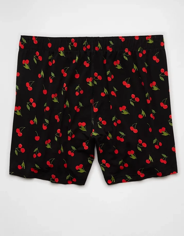 AEO Men's Cherries Slim Knit Ultra Soft Boxer Short