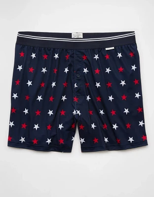 AEO Men's USA Stars & Stripes Ultra Soft Pocket Boxer Short