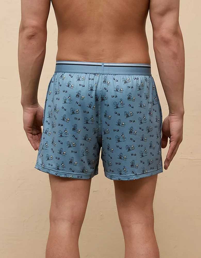 AEO Men's Snoopy Christmas Ultra Soft Pocket Boxer Short