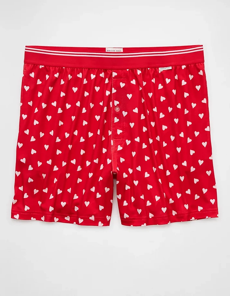 AEO Men's Valentine's Day Hearts Ultra Soft Pocket Boxer Short