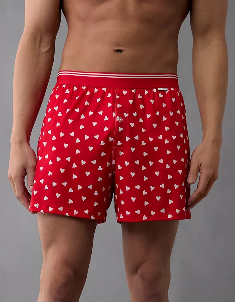 AEO Men's Valentine's Day Hearts Ultra Soft Pocket Boxer Short